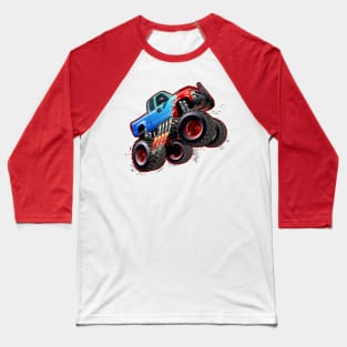 Cartoon monster truck Baseball T-Shirt